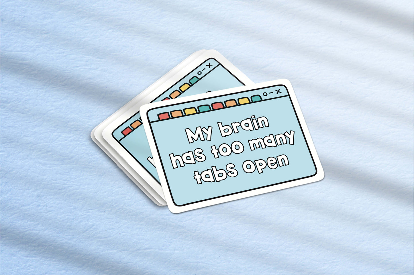 Brain Too Many Tabs Vinyl Sticker