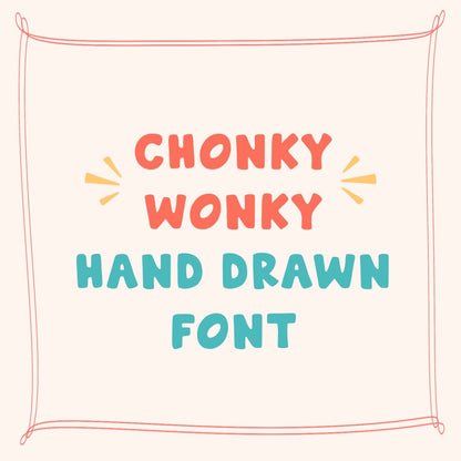 Free Font! Chonky Wonky Handdrawn Font